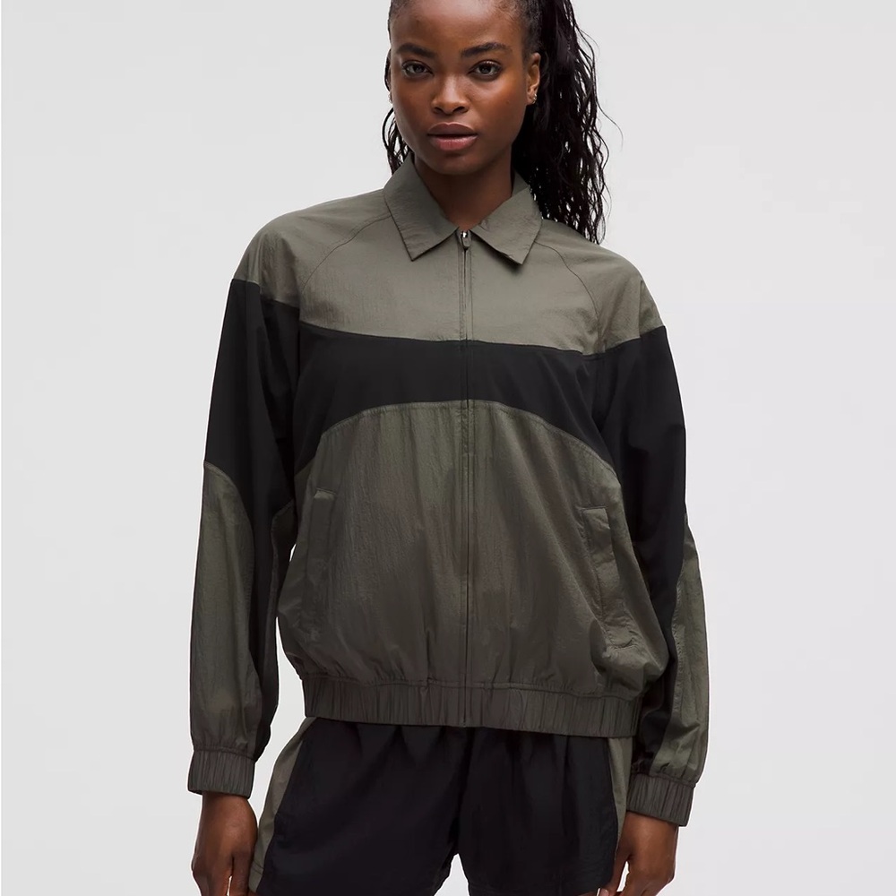 Lululemon Nylon Collared Jacket
Retro Remix Set Olive and Black Bomber Jacket